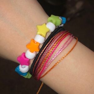 Rainbow star stretch bracelet